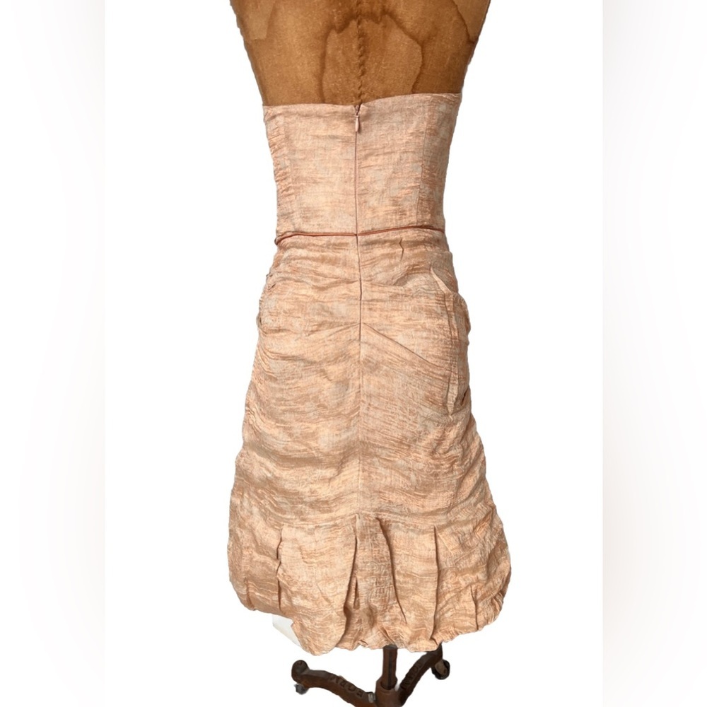 NWT Nicole Miller Metallic Strapless Vintage Style Dress 4 - Picture 4 of 11